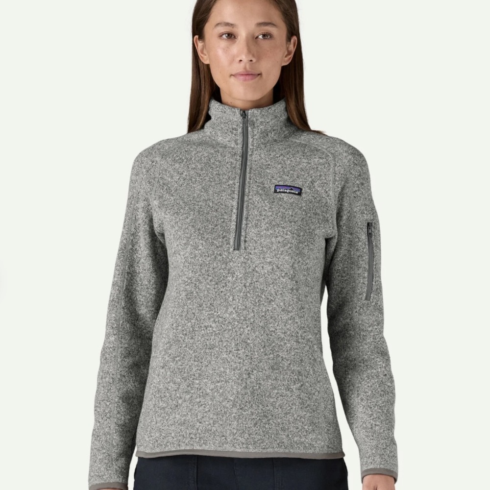 Patagonia Women’s Better Sweater Heather Gray 1/4-Zip Fleece Pullover